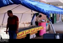 فیلم آماده سازی مکان اولین حراج اسب ترکمن تهران